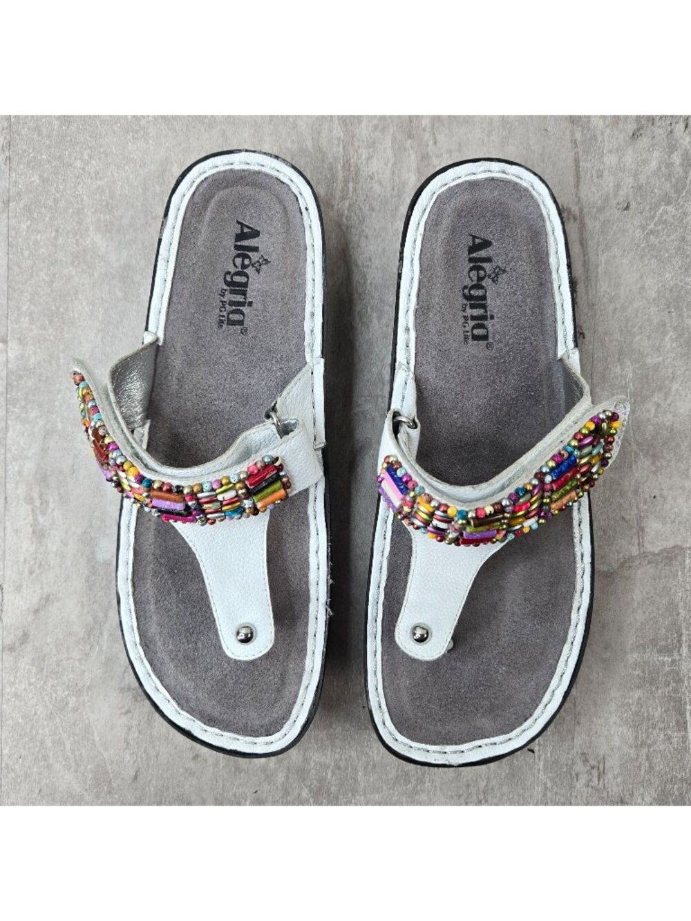 Alegria Platform Thong Sandals White Beaded Flatform Flip Flops Atrsy Beach Boho